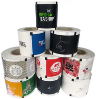 Film en rouleau personnalisé en aluminium métallisé ou plastique thermoscellable pour couvercles de pots de thé au lait
