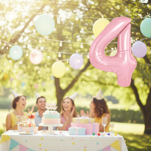 Palloncino Numero 4 Rosa Macaron da 16 Pollici, Marca Peiyong Modello 61257, per Festa della Mamma, Laurea, Capodanno Cinese, Ritorno a Scuola - Product Image 3
