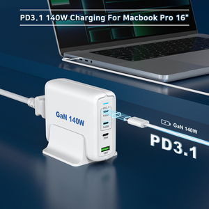 <span class=keywords><strong>Cargador</strong></span> USB <span class=keywords><strong>de</strong></span> 140W Adaptador <span class=keywords><strong>de</strong></span> corriente Teléfono móvil 140W Universal PD GaN Escritorio Tipo C <span class=keywords><strong>Cargador</strong></span> rápido para Macbook Laptop <span class=keywords><strong>iPhone</strong></span> Samsung - Product Image 2