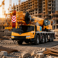 Grue tout-terrain XCA160-S de 160 tonnes, portée 38 m, flèche 68 m, la mieux notée pour l'installation et l'entretien de turbines éoliennes
