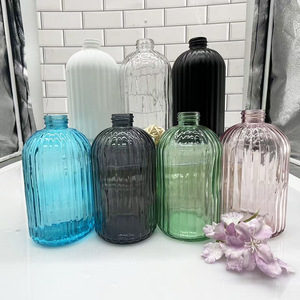 Bouteille de désinfectant pour les mains Boston à rayures horizontales, réutilisable, personnalisable, 430 ml, pour la sécurité alimentaire, pour lotion corporelle, désinfectant pour les mains, gel douche - Product Image 4