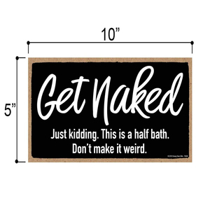 Dấu Hiệu Vui Nhộn Trần Truồng 5 Inch X 10 Inch Treo Tường Nghệ Thuật Trang Trí Vui Nhộn Dấu Hiệu Không Phù Hợp Trang Trí Tường Cho Phòng Tắm - Product Image 2