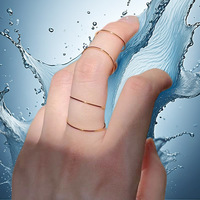 Bague ultra-fine en acier inoxydable de 0,5 mm, minimaliste, empilable, en stock, vente en gros de bijoux