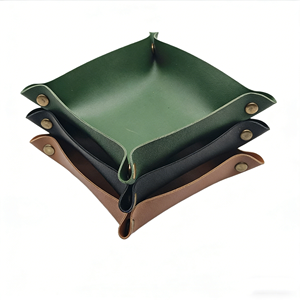 กล่องเก็บของหนัง PU ลายโลโก้ตามสั่ง สไตล์นอร์ดิก สำหรับวางบนโต๊ะหรือทางเข้าบ้าน ใส่กุญแจและเครื่องประดับ มีหลายสี - Product Image 6