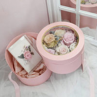 Boîte à fleurs cylindrique de luxe en papier blanc, tube cadeau rigide en carton avec couvercle, emballage élégant pour gaufrage floral, matériaux recyclés