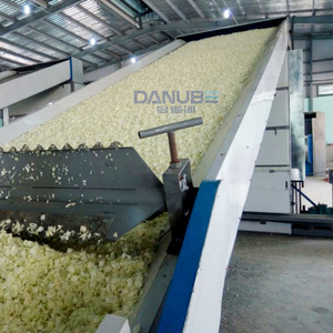 Machine de séchage des coquilles de crevettes à économie d'énergie avec structure de bande transporteuse à mailles mobiles en continu - Product Image 5