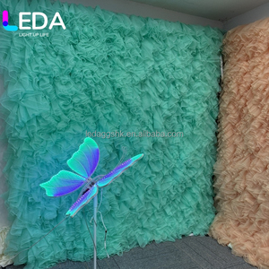 ฉากหลังดอกไม้ผ้าทูลสีชมพูแบบใหม่ของ LEDA สำหรับตกแต่งงานแต่งงานและงานอีเว้นท์ - Product Image 2