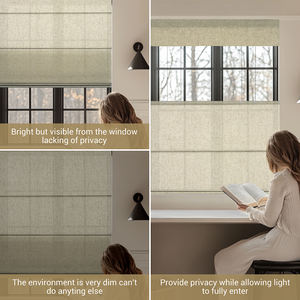 Couture à la main TDBU stores romains contrôle de la lumière tissu <span class=keywords><strong>lin</strong></span> ombre romaine pour fenêtres d'hôtel - Product Image 2