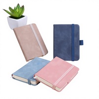 Mini A7 Kleines Notizbuch Tragbarer Notizblock mit Tasche Ledereinband Wasserabweisend Angenehme Haptik 100 Blatt Geschenk