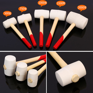 Martillo de goma blanco con mango de madera de 360 mm de longitud para uso doméstico e instalación de pisos - Product Image 4