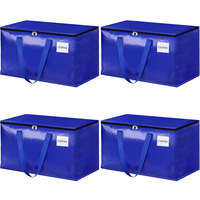 Paquete de 6 Bolsas de Almacenamiento Extra Grandes y Resistentes, Bolsas de Viaje Plegables de PE Duradero con Asas de Transporte para Ropa de Cama