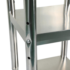 <b>Stainless</b> <b>Steel</b> <b>Shelving</b> Unit 1mm Thickness Bending Process Home Furnishing Industrial Equipment - Product Image 1