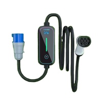 Cargador Portátil para Vehículos Eléctricos Bluesky Tipo 1 Tipo 2, Corriente Ajustable de 7kW, Nivel 2 EVSE, Pantalla LCD, Cargador de CA para Hogar y Viajes, CE