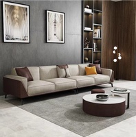 Modernes Großes Ecksofa-Set aus Leder für Wohnzimmermöbel – Individuell Anpassbare Eckcouch