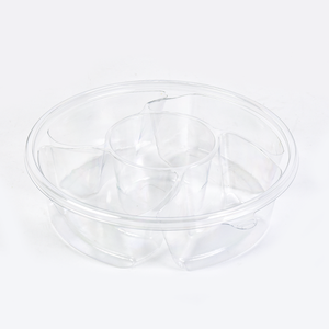 5 Comparti di Conservazione degli Alimenti Vassoio di catering usa e getta per animali domestici in plastica trasparente di - Product Image 6