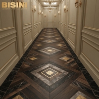 Parquet Artisanal Sur Mesure en Bois pour Résidences Haut de Gamme – Motif Art Déco Sept Carrés – Parquet de Luxe Fait Main