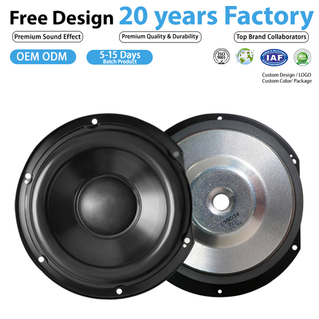 Multimedia 5.5" 2 Ohm Consumer Grade Subwoofer Speaker for Mobile Audio Equipment