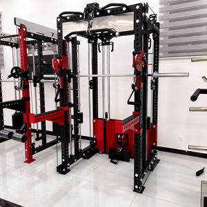 Mesin Smith Gym komersial rak daya pelatih fungsional mesin Smith multifungsi dengan Crossover kabel katrol aluminium - Product Image 3