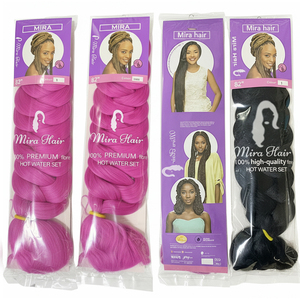 Extensions <span class=keywords><strong>de</strong></span> cheveux synthétiques tressées pré-étirées Ghana Curl 82 pouces 165g pour <span class=keywords><strong>tresses</strong></span> au crochet pour femmes africaines noires - Product Image 2