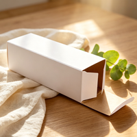 Boîte en carton blanc écologique et recyclable, imprimée sur mesure, avec gaufrage, emballage cadeau rigide de luxe pour bougies et marquage