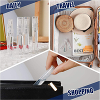 Mini flacons vaporisateurs de parfum en verre transparent avec bouchon à vis, sérigraphiés, rechargeables, atomiseur à fine brume, 3ml, 5ml, 8ml, 10ml
