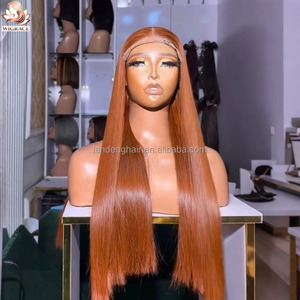 <strong>Ginger</strong> Orange 13x6 HD Lace Front <strong>Wig</strong> Glueless Cuticle Aligned Double Drawn Original Raw Vietnamese Bone Straight <strong>Wigs</strong> Human Hair - Product Image 2