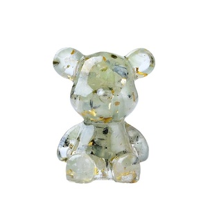 Ornements d'ours sans visage en cristal naturel, blanc, jaune, violet, pour la décoration de la maison, du salon, du bureau, pour enfants - Product Image 6