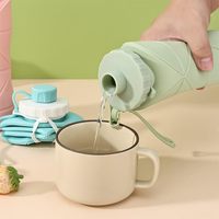 Bouteille d'eau pliable en silicone sans BPA de 600 ml, gourde de sport télescopique portable pour les voyages, la randonnée, le camping, les festivals de musique