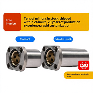 บูชเหล็กนอก หุ้มด้วยกราไฟต์ด้านใน ปลอกทองแดง  แบบหล่อลื่นในตัว  ไม่ใช้น้ำมัน  ตลับลูกปืนเชิงเส้นแบบเลื่อน LMH10 12 16 20 25-60 ผลิตตามสั่ง - Product Image 5