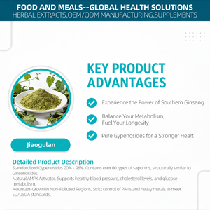 Extrait de Gynostemma Pentaphyllum 80% Gypénosides Ingrédient en poudre pour le soutien cardiovasculaire et métabolique Aliment santé Qualité alimentaire Cultivé - Product Image 2