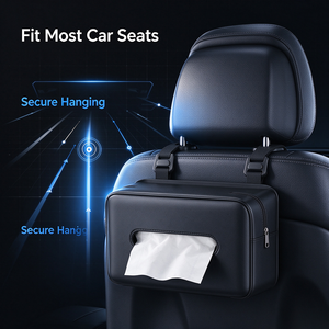 Caja de pañuelos minimalista para coche, contenedor de servilletas duradero para interior de coche, camión, SUV - Product Image 1