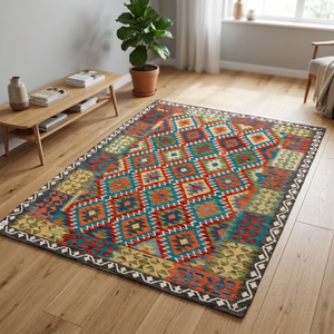 Tapis Kilim fait main haute qualité coloré géométrique laine tapis bohème Tribal Flatweave tapis salon chambre décor 1 pièce - Product Image 3