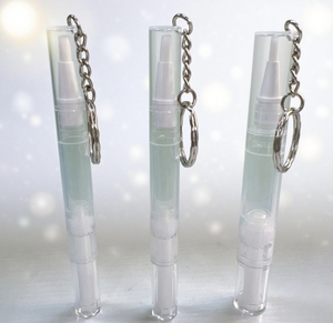Vente en gros de flacons cosmétiques vides en plastique blanc de 2 à 5 ml avec bouchon à vis, emballage à sertir, estampage à chaud, sérigraphie pour maquillage - Product Image 1