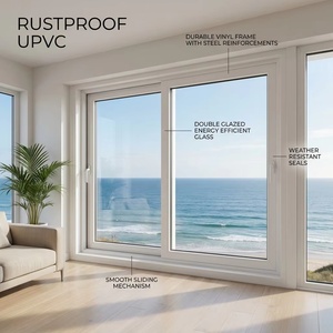 Fenêtre coulissante en PVC double vitrage, verre Low-E, isolation thermique, insonorisation, <span class=keywords><strong>fenêtres</strong></span> coulissantes horizontales en vinyle <span class=keywords><strong>pour</strong></span> la maison - Product Image 2