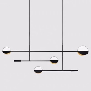 Luminaire suspendu design minimaliste nordique postmoderne, long, pour table à manger, restaurant, bar, lustres, luminaires suspendus - Product Image 5