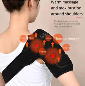 Bantalan pembungkus bahu pemanas elektrik, sabuk pemijat lutut pereda nyeri, sabuk penopang terapi panas elektrik - Product Image 2