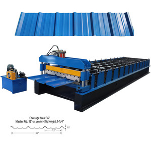 Machine de formage à froid pour tuiles en <span class=keywords><strong>acier</strong></span> 840 IBR avec système de contrôle PLC pour tôles de toiture - Product Image 4