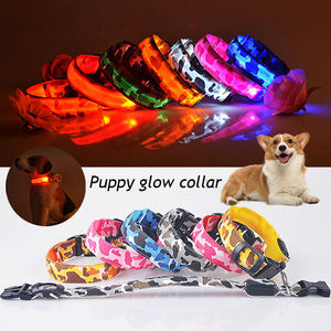 Collar para perro recargable por USB, luminoso, brillante, nailon, electrónico, reflectante, LED, seguridad nocturna - Product Image 3