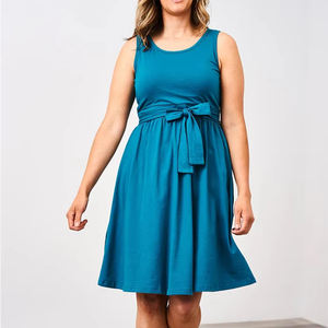 Robe de maternité personnalisée en modal doux uni avec accès à l'allaitement vêtements de <span class=keywords><strong>grossesse</strong></span> décontractés coupe ample pour maman - Product Image 2