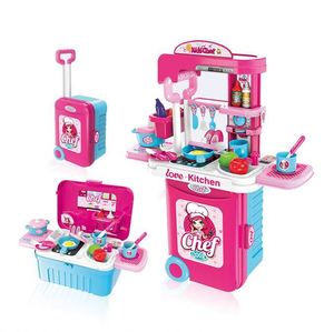 Valise de cuisine pour enfants, jeu d'imitation, ménagère éducative avec évier, jouets de rôle pour la cuisine - Product Image 3