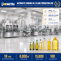 Ligne de production de remplissage, de bouchage et d'étiquetage d'huiles comestibles 3500 BPH 8 têtes pour huile de cuisson, huile de soja, huile d'olive CE SUS316
