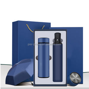 定制批发奢华促销礼品套装二合一保温瓶和雨伞商务礼品套装 - Product Image 1