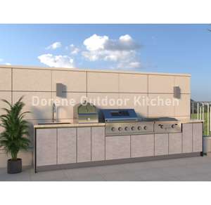 2026 Dorene pequeña cocina al aire libre personalizada 304 conjunto modular de acero inoxidable ensamblado listo - Product Image 6