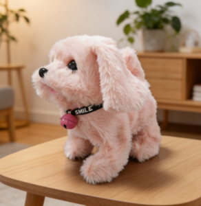 <span class=keywords><strong>Perro</strong></span> de Peluche Grande Brillante con Collar de Campana - Juguete Interactivo para Caminar y Ladrar con Pelaje Brillante, un Amigo Deslumbrante y Alegre - Product Image 3