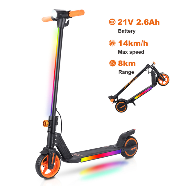 KUGOO A2 Cheep Folding Electric Scooter for Kids RGB Light 14KM/H 8KM Range Speed 21.6V E-Scooter Kids Scooter Dropshipping