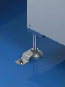 Plaques de nivellement réglables en fer pour machines, avec goujons de fixation métriques larges - Product Image 3