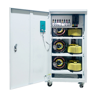 Stabilisateur de tension triphasé 40KVA 50KVA, régulateur de tension industriel avec trois ventilateurs turbo pour le refroidissement