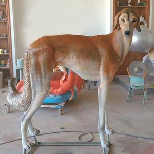 Sculpture de <span class=keywords><strong>chien</strong></span> <span class=keywords><strong>Saluki</strong></span> grandeur nature Statue à vendre Statue de jardin de gorille en fibre de verre avec sculpture à la main - Product Image 1