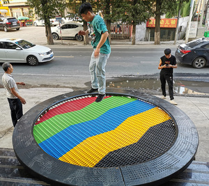 <span class=keywords><strong>Trampoline</strong></span> encastré Qunzhen personnalisé pour parc, design coloré, avec logo OEM - Product Image 4
