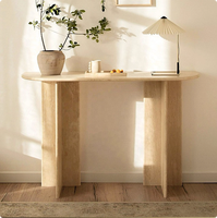 Vente de luxe moderne Calacatta alto table console en marbre naturel pour entrée salon hall hôtel villa décoration d'intérieurs
